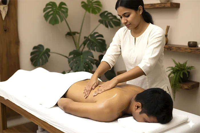 Full body massage session